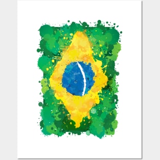 brazilian flag Posters and Art